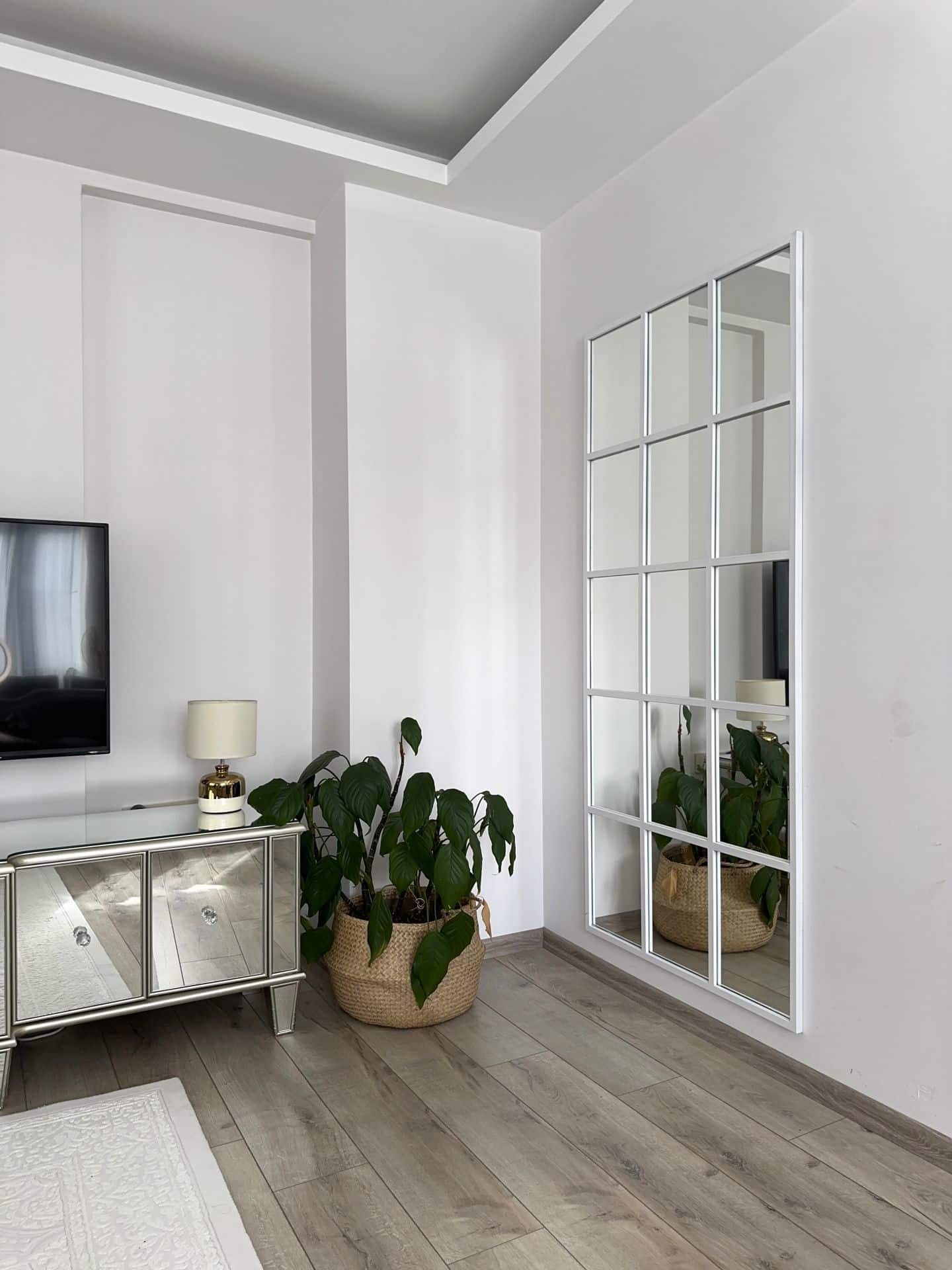 Quadratisch gerahmt Dekorativer Spiegel in 3 Farben | 180×80 cm