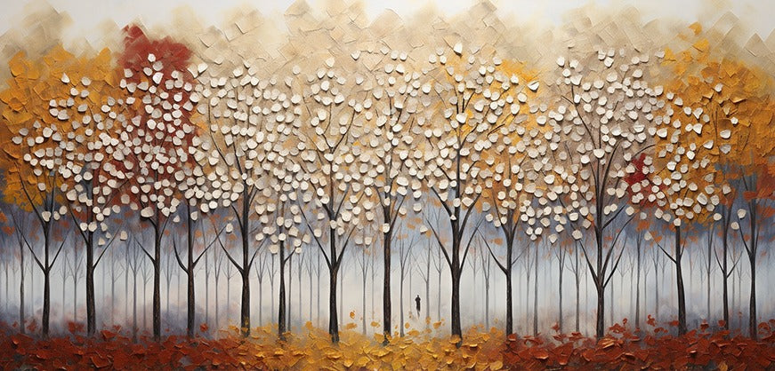 Herbstbäume Leinwand