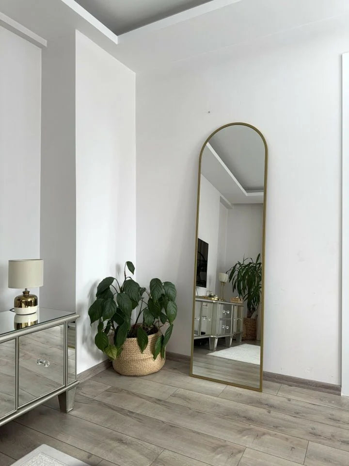 Ovaler Standspiegel in 3 Farben | 180×50 cm