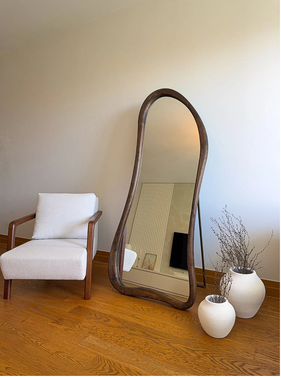 Skandinavischer Massiv Holzspiegel