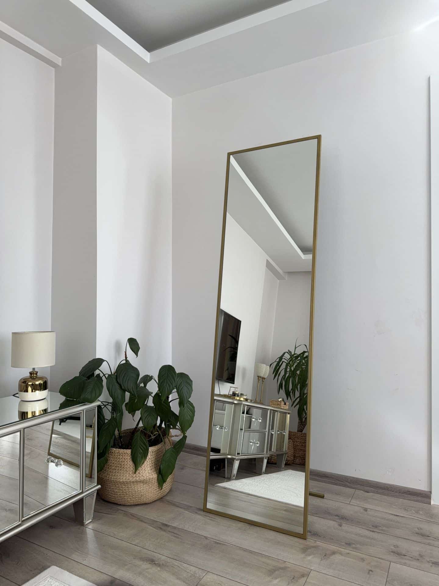 Rechteck Standspiegel in 3 Farben | 180×50 cm