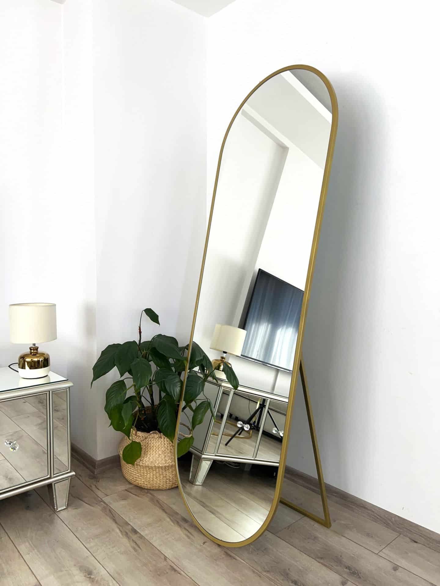 Ellipse Standspiegel in 3 Farben | 180×60 cm