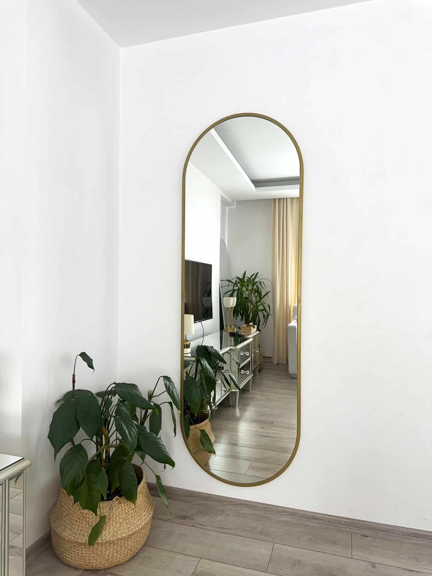 Ellipse Standspiegel in 3 Farben | 180×60 cm