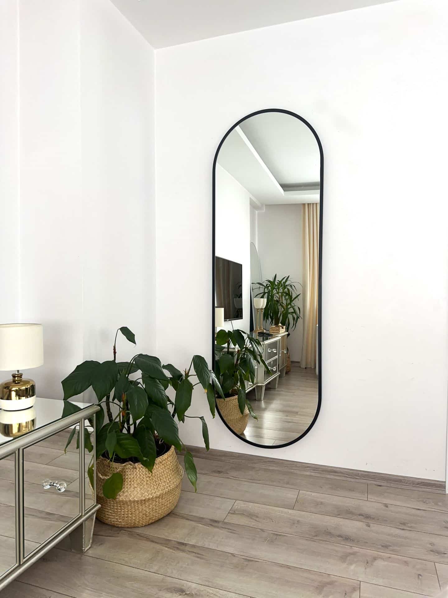 Ellipse Standspiegel in 3 Farben | 180×60 cm