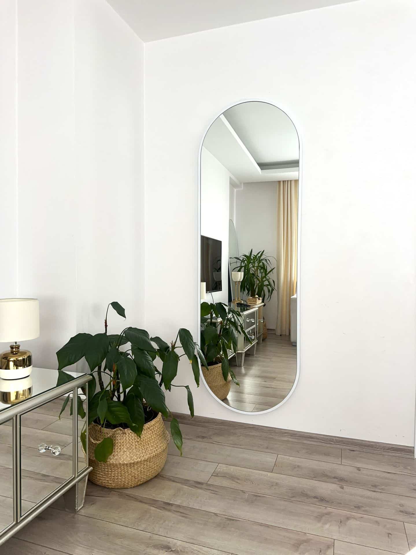 Ellipse Standspiegel in 3 Farben | 180×60 cm