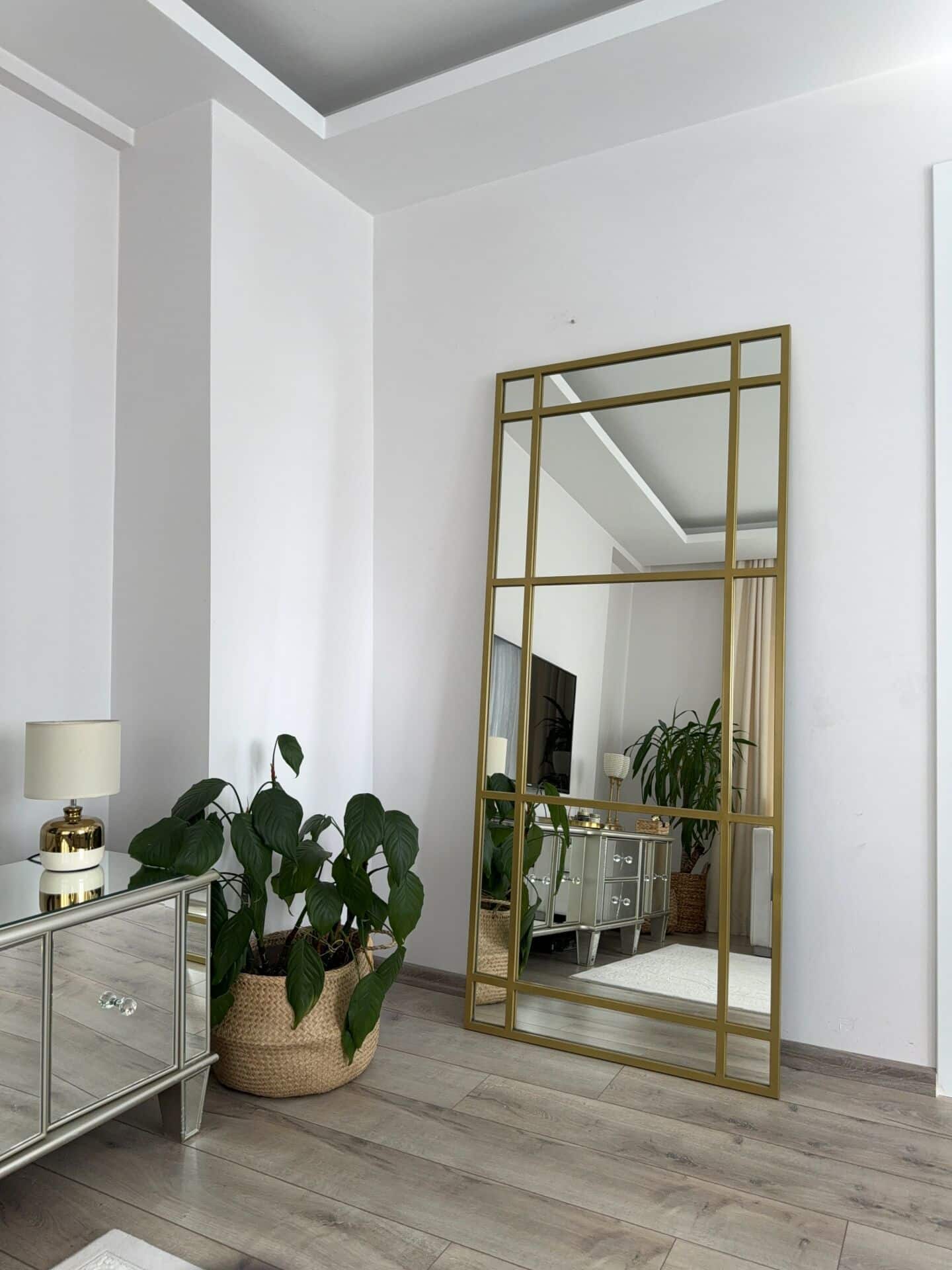 Dekorativer Metallrahmen-Spiegel in 3 Farben | 180×80 cm