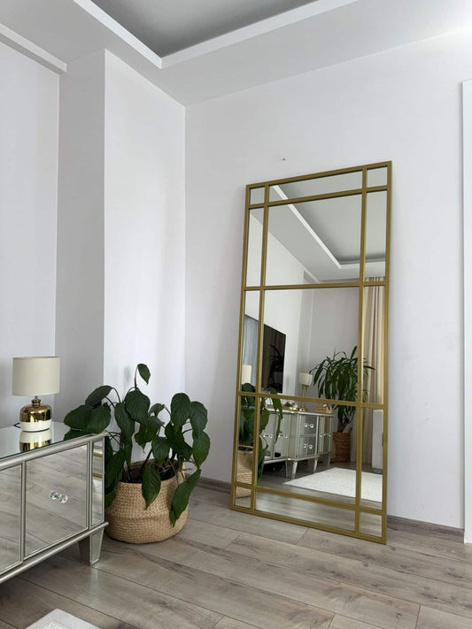 Dekorativer Metallrahmen-Spiegel in 3 Farben | 180×80 cm