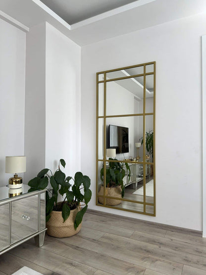 Dekorativer Metallrahmen-Spiegel in 3 Farben | 180×80 cm