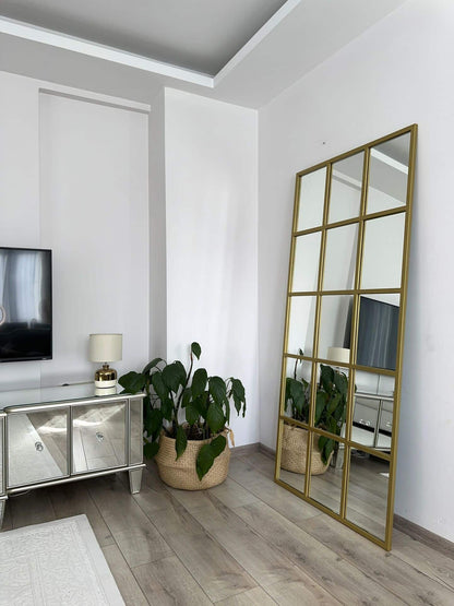 Quadratisch gerahmt Dekorativer Spiegel in 3 Farben | 180×80 cm