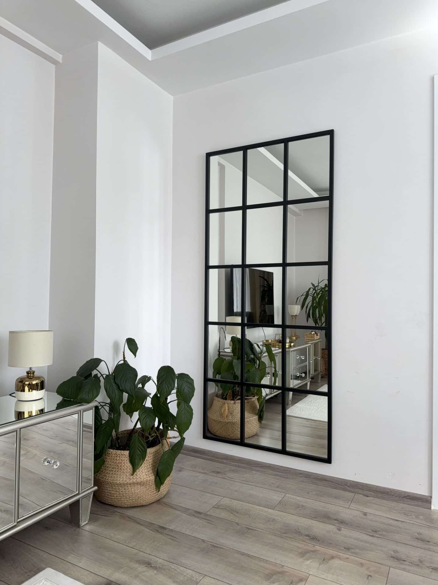 Quadratisch gerahmt Dekorativer Spiegel in 3 Farben | 180×80 cm