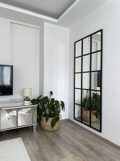 Quadratisch gerahmt Dekorativer Spiegel in 3 Farben | 180×80 cm