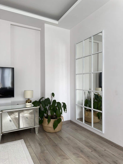 Quadratisch gerahmt Dekorativer Spiegel in 3 Farben | 180×80 cm