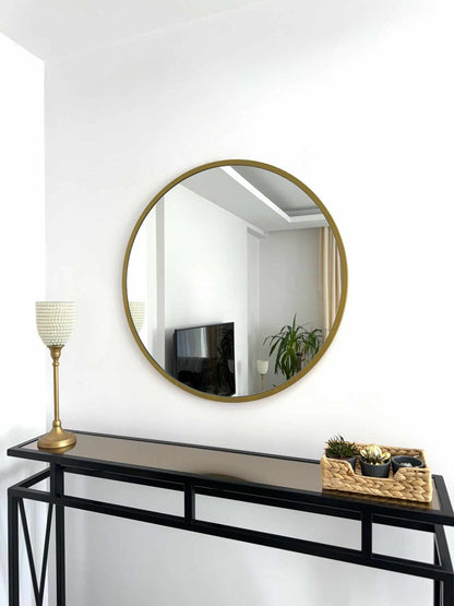 Runder Wandspiegel in 3 Farben, 70 cm