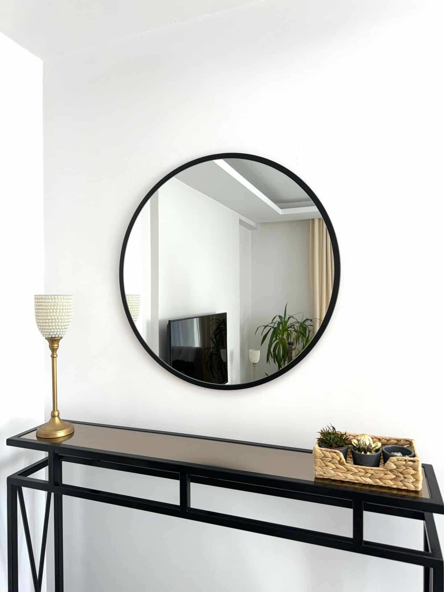 Runder Wandspiegel in 3 Farben, 70 cm