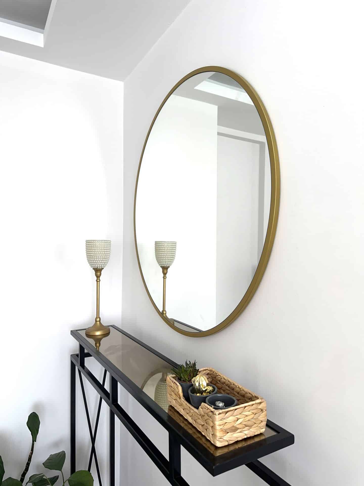 Runder Wandspiegel in 3 Farben, 90 cm