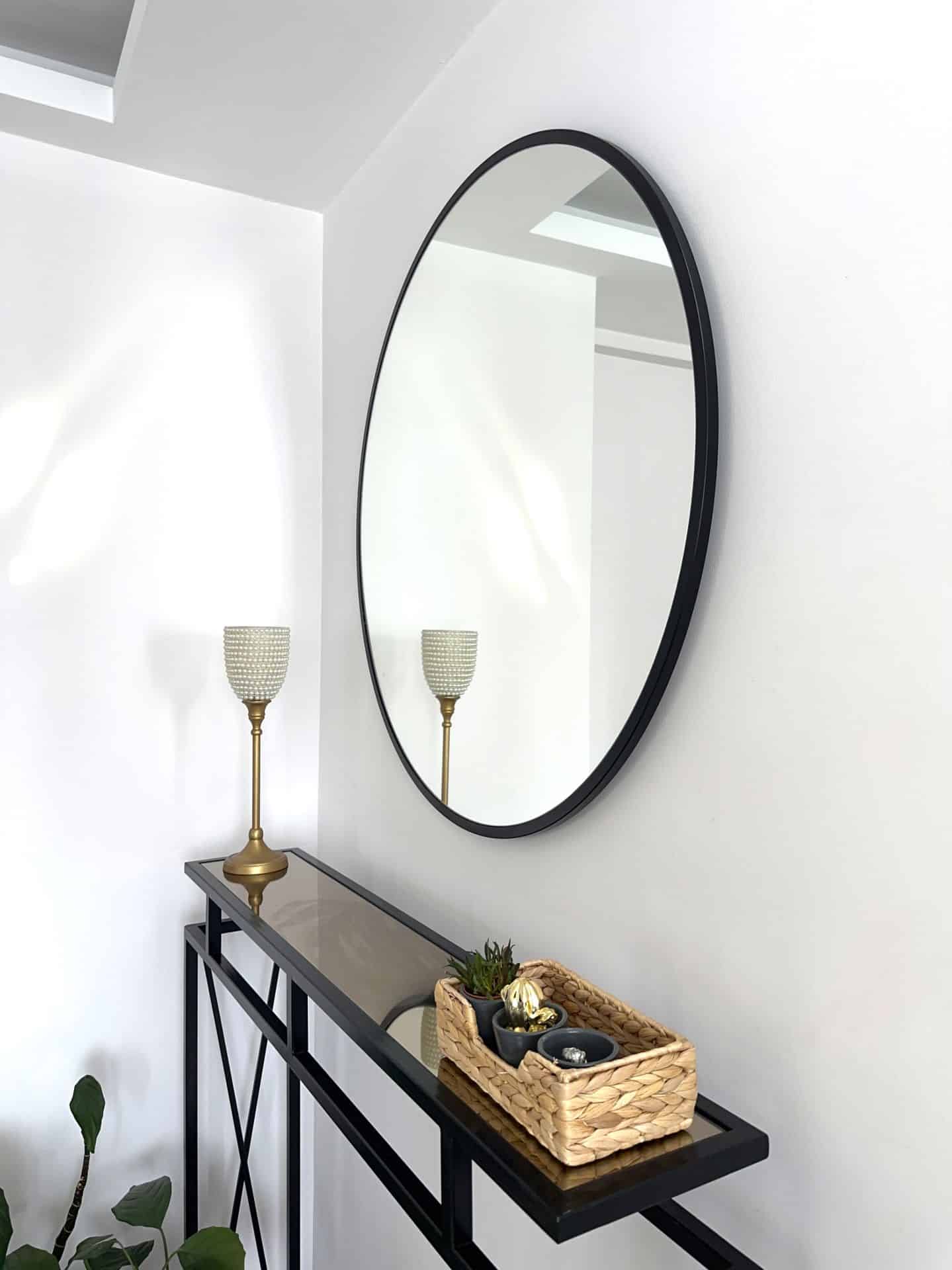 Runder Wandspiegel in 3 Farben, 90 cm