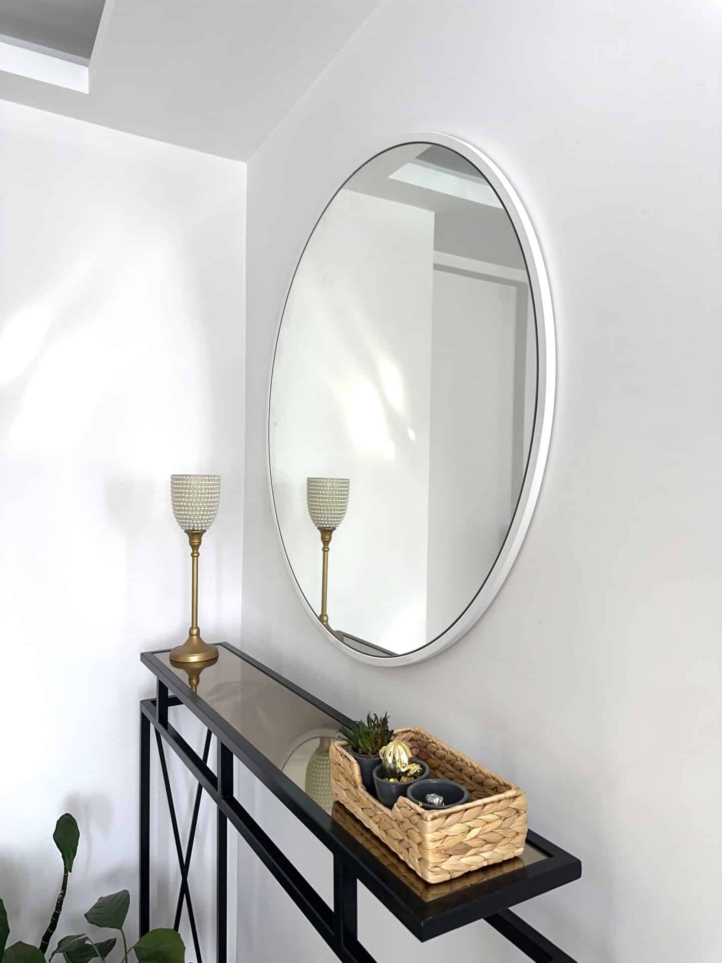 Runder Wandspiegel in 3 Farben, 90 cm