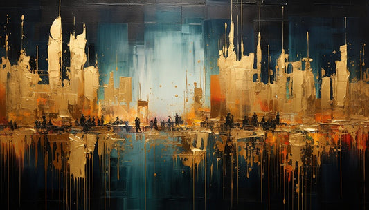 Stadt Motiv Abstrakt Leinwand