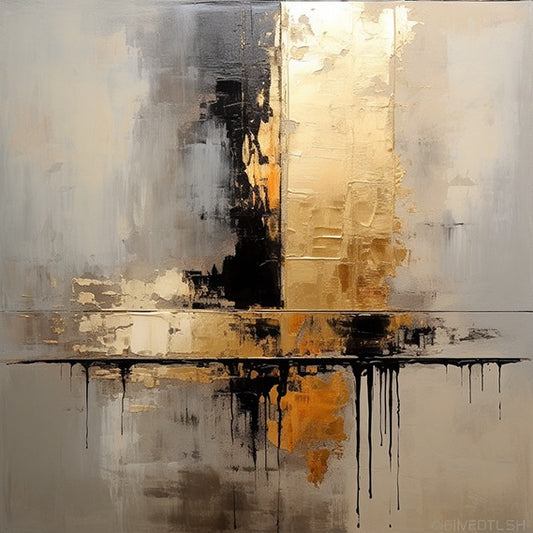 Abstrakte Leinwand gold