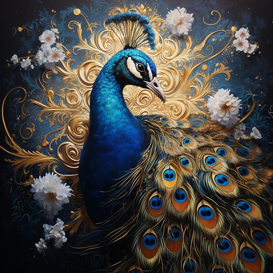 Blauer Pfau Motiv Leinwand