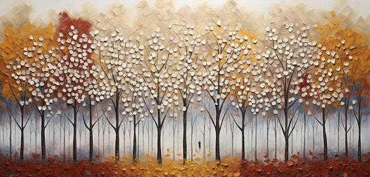 Herbstbäume Leinwand