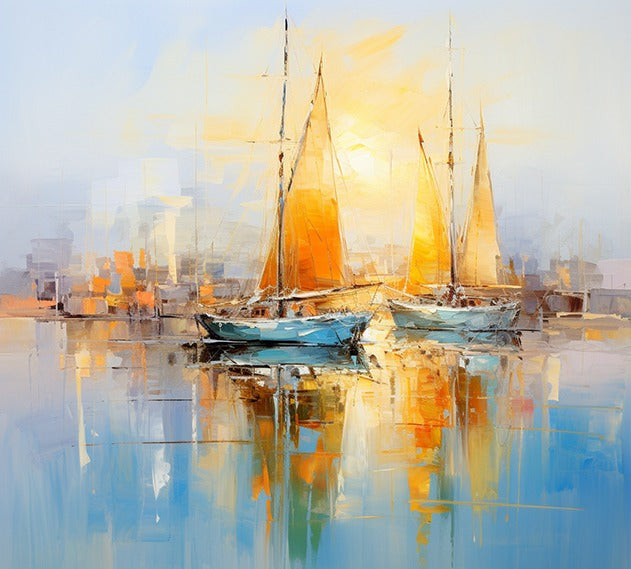 Abstrakte Segelboote