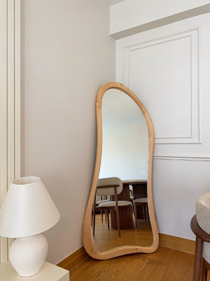 Skandinavischer Massiv Holzspiegel 0101