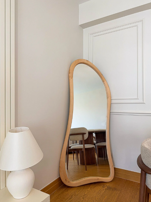 Skandinavischer Massiv Holzspiegel 0101